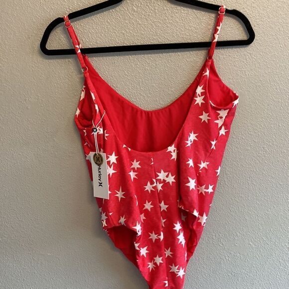 NWT- HURLEY STAR SPANGLED LOW BACK ONE PIECE- Size Large - Picture 7 of 10